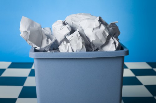 Bulky waste and cardboard prepared for recycling collection in London