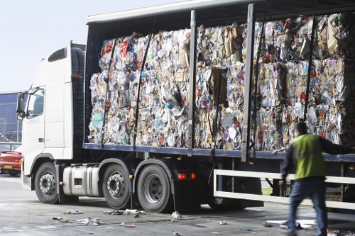 Fridge removal team handling access challenges in London