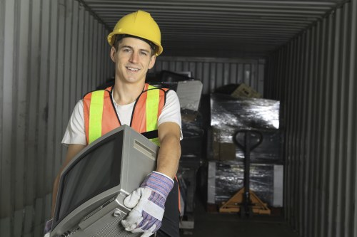 Mixed household bulky waste prepared for pickup