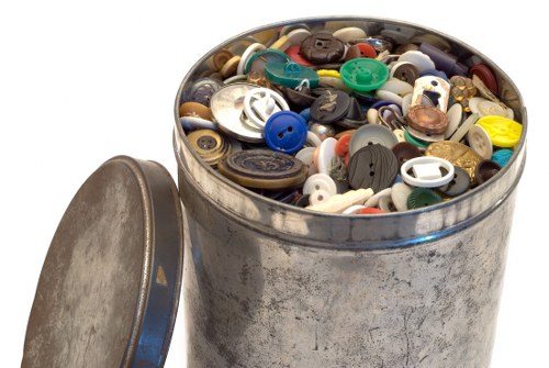 Office and retail waste ready for collection in London